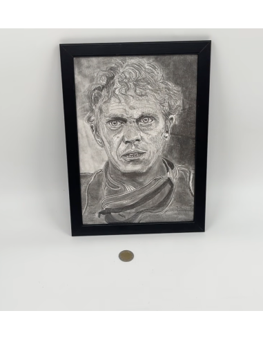 Portrait au crayon de Steve MC queen
