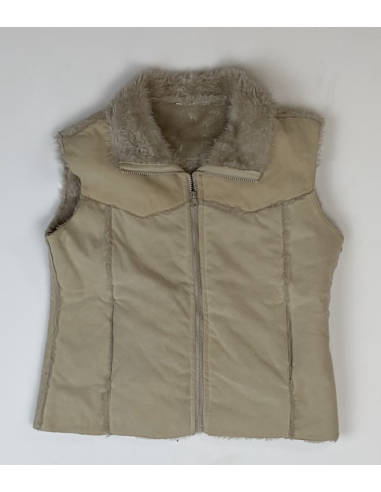 Veste sans manches beige