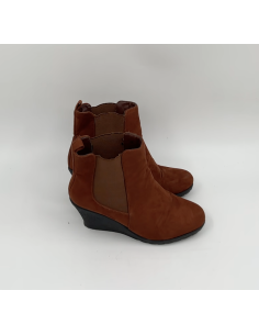 Bottine brune avec tirette 2