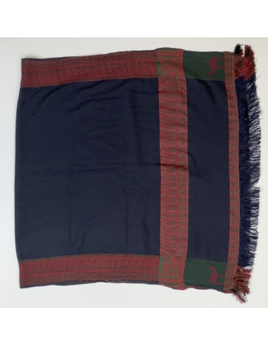 Tapis de table noir et bordeaux