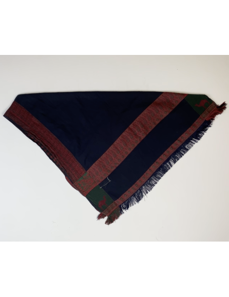 Tapis de table noir et bordeaux