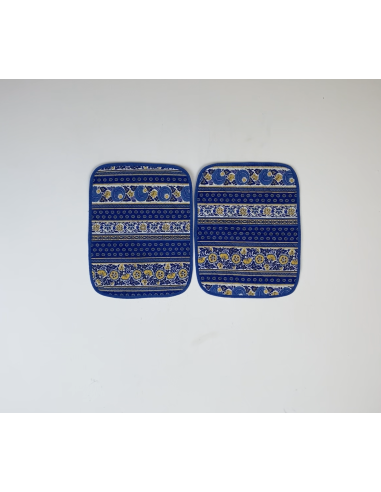 Set de table  bleu et jaune lot de 2