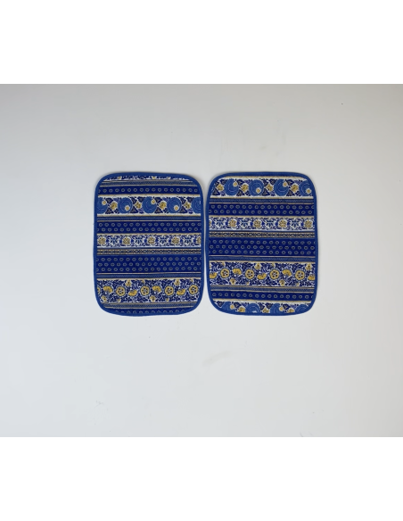 Set de table  bleu et jaune lot de 2