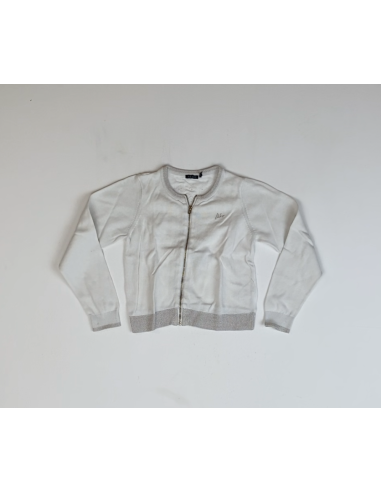 Veste cardigan zippée blanche