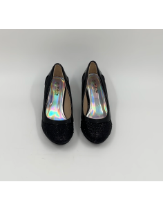 Escarpins noirs à paillettes