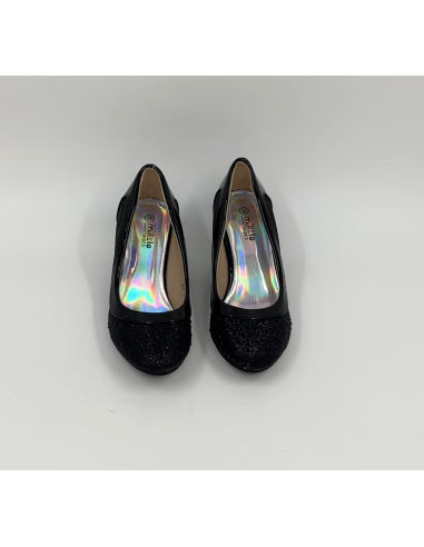 Zwarte glitterpumps