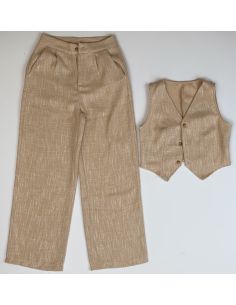 Beige broek en vest