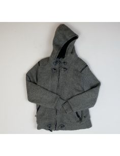Pull à capuche gris