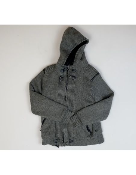 Pull à capuche gris