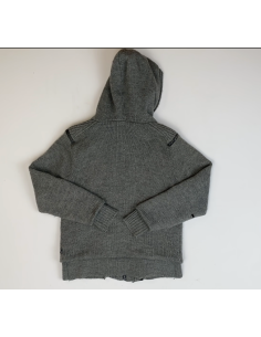 Pull à capuche gris 2
