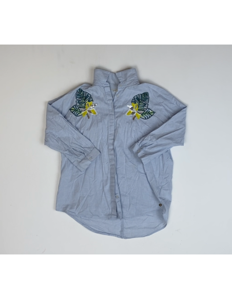 Geborduurd patroon shirt
