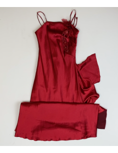 Robe longue rouge élégante 2