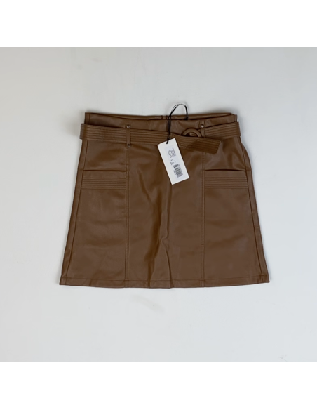 Bruine leren rok