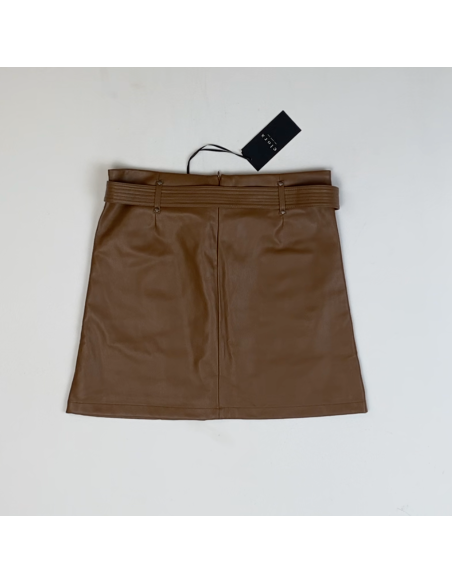 Bruine leren rok