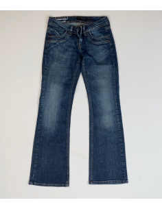 Blauwe rechte jeans