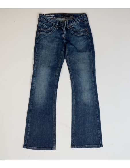 Blauwe rechte jeans