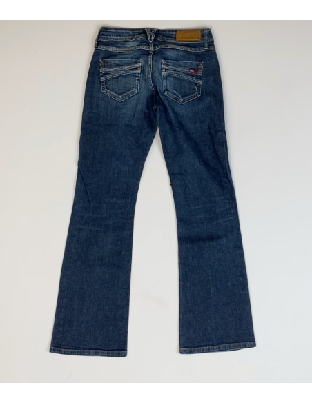 Blauwe rechte jeans