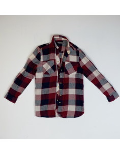 Chemise à carreaux rouge et...