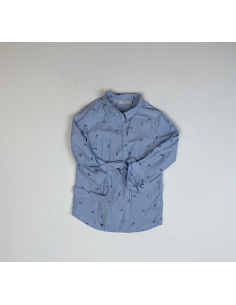 Blauw gebloemd overhemd 2