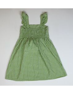 Groene geruite jurk