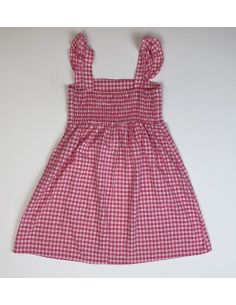 Robe à carreaux rose