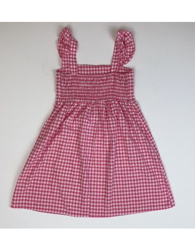 Robe à carreaux rose