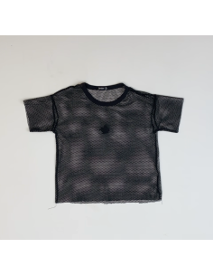 Zwart mesh t-shirt