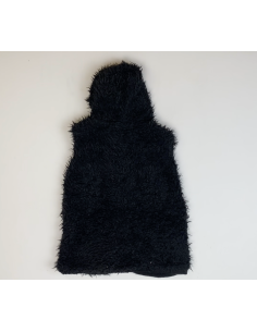 Zwart pluche vest 2