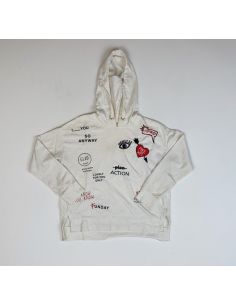 Sweat à capuche avec motifs...