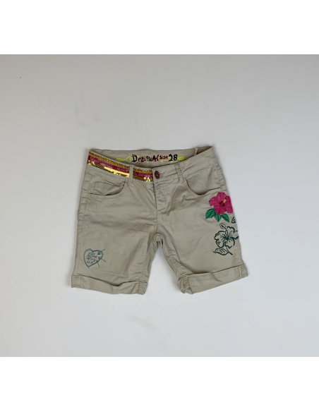 Dezigual shorts met borduursels