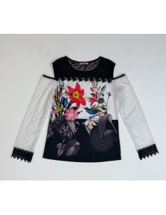 T-shirt met lange mouwen en...