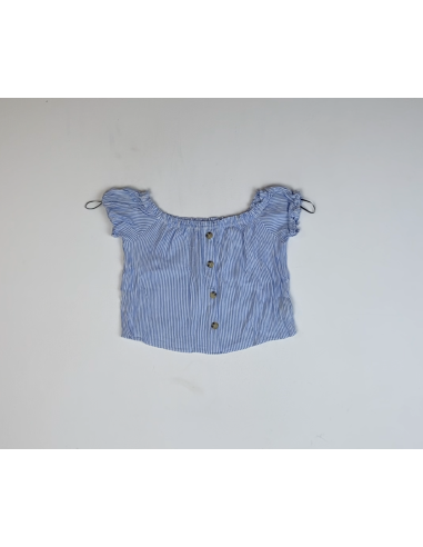 Blauwe gestreepte blouse
