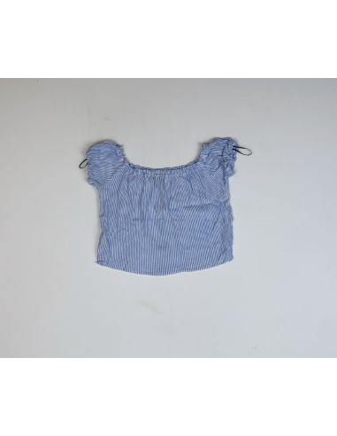 Blauwe gestreepte blouse