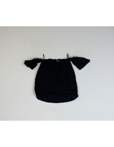 Zwarte mouwloze blouse