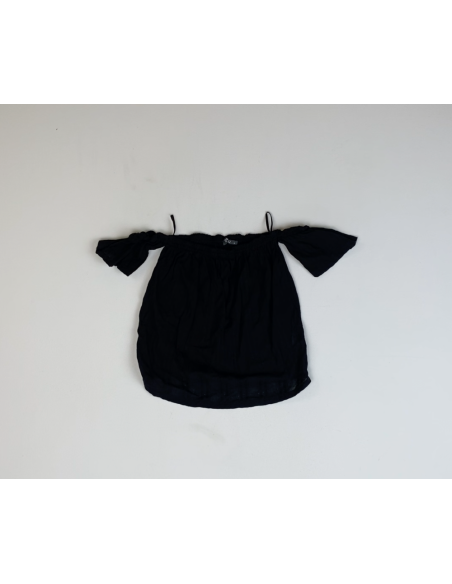 Zwarte mouwloze blouse