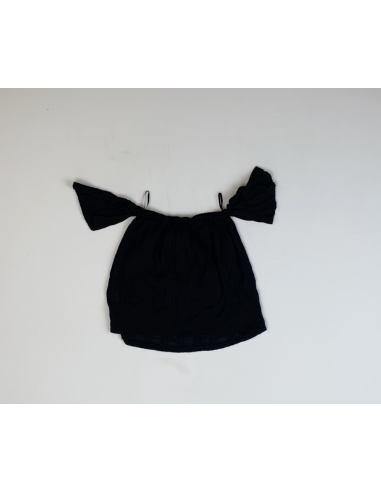 Zwarte mouwloze blouse