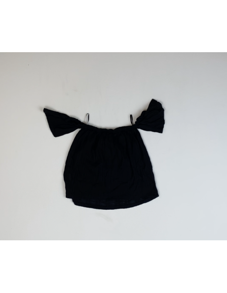 Zwarte mouwloze blouse