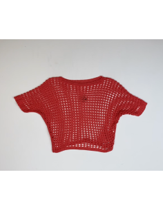 T-shirt en maille rouge
