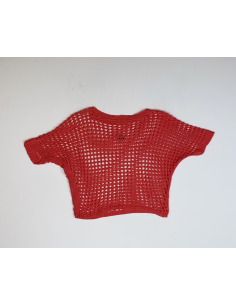 T-shirt en maille rouge 2