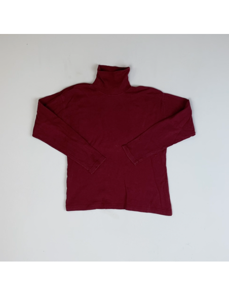 Pull col roulé bordeaux