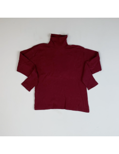 Pull col roulé bordeaux 2