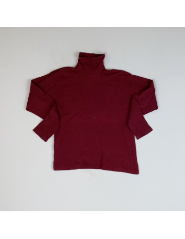 Pull col roulé bordeaux