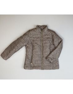Beige gewatteerde jas