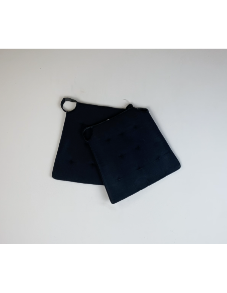 Coussins de chaise noirs