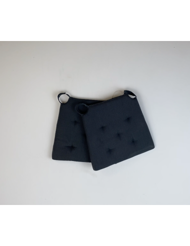 Coussins de chaise noirs
