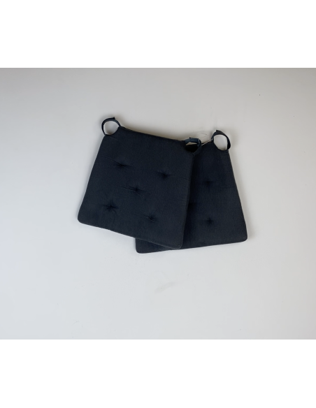 Coussins de chaise noirs