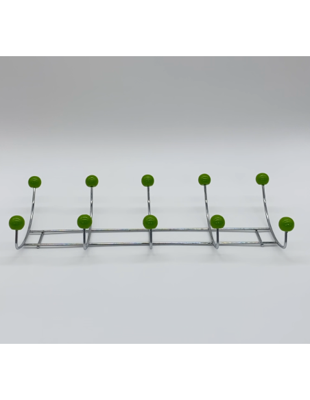 Porte-manteau avec crochets verts