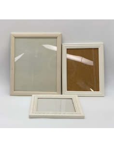 Witte fotolijsten set van 3