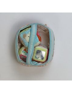 Speelzak met stoffen blokjes