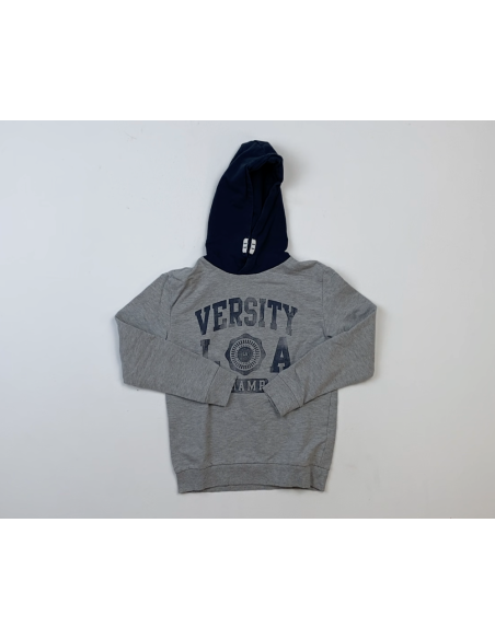 Sweat à capuche gris